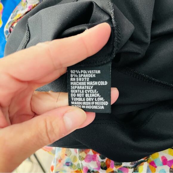 ILE NY colorful pink black white dot mesh 90s y2K maxi dress 8 - Picture 6 of 8